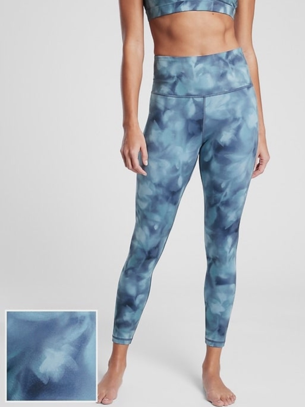 Athleta Elation 7/8 Tight 3X Serene Riviera Blue Powervita High Rise Leggings